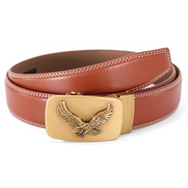 Men's Belt,Nelbons Genuine Leather Ratchet Belt for Men with Slide Buckle,Trim to Fit width 3.5cm 1 3/8 inch… (B9-black, Up to 44" waist adjustable)…