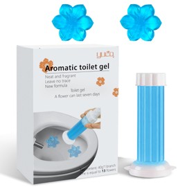 YUCO Toilet Gel Stamps Floral Shaped Toilet Bowl Cleaner Gel, Helps to Clean the Toilet, Preventing Urine Stains and Limescale Keeping it Fresh and Clean(Pack of 1, Ocean)