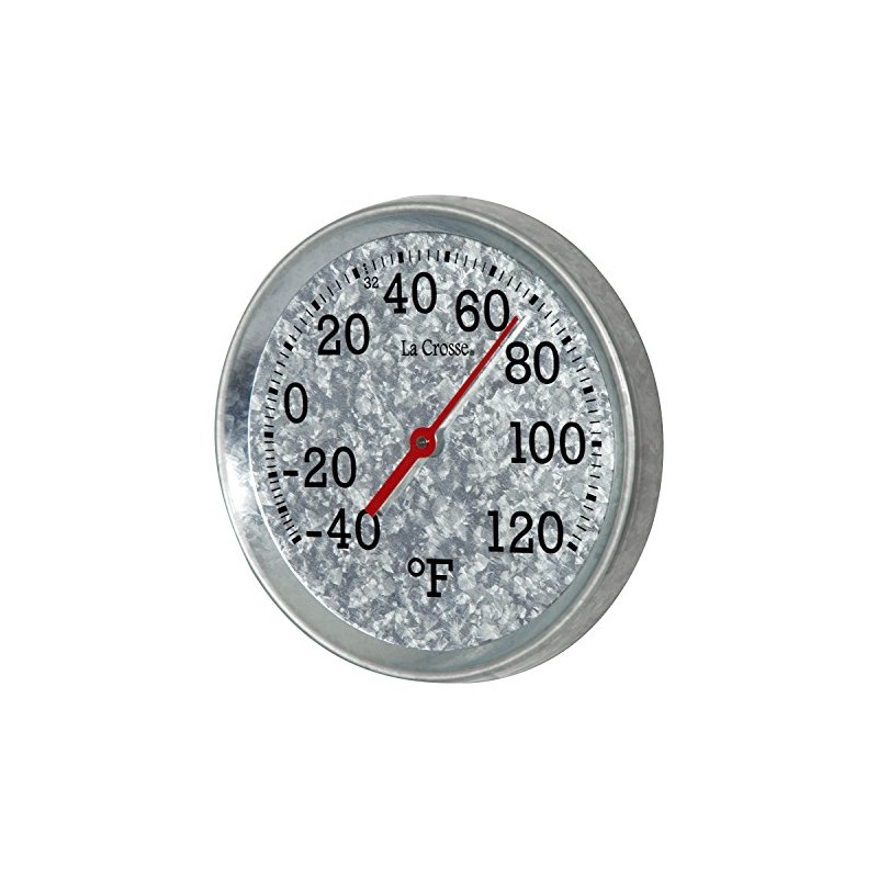 La Crosse 8" Galvanized Metal Thermometer T85234