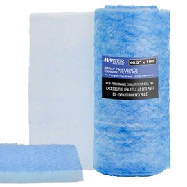 Master Elite Premium Paint Spray Booth Exhaust Filter Roll, 40.5" x 100' - 18 Gram Heavy-Duty Fiberglass Paint Arrestor - Captures Traps Overspray Paint Particles in Auto Car Autobody Refinish Booths