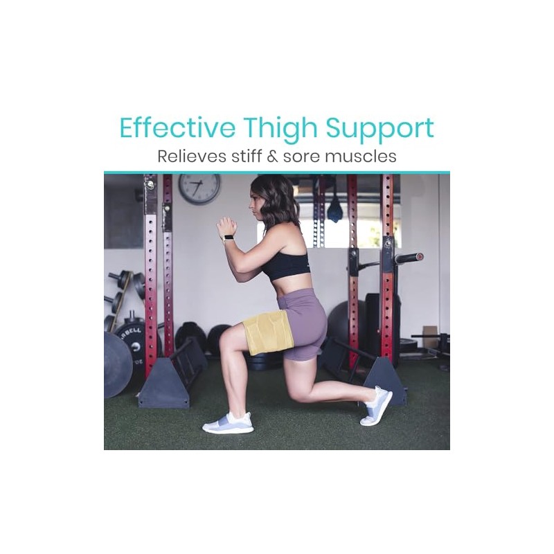 Vive Thigh Brace - Hamstring Quad Wrap - Adjustable Compression