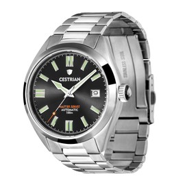 Cestrian Master Series Grey Dial Steel Bracelet Automatic 100M Water Resistant Mens Watch