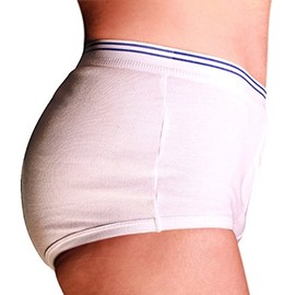 Petey's Urinary Incontinence Underwear for Men, Pack of 3, (Super Protection 8-10oz Absorbency) - Washable Reusable Men's Briefs with Built-in Pad for Moderate to Heavy Leakage (Large (38" to 40"))