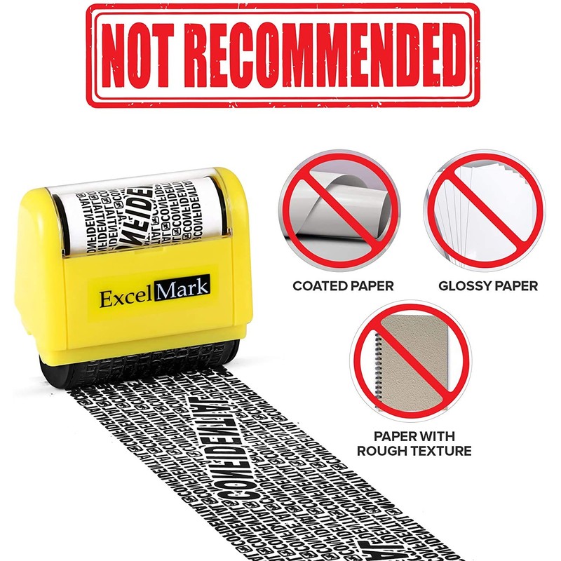 ExcelMark Rolling Identity Theft Guard Stamp (Roller Stamp and Redaction