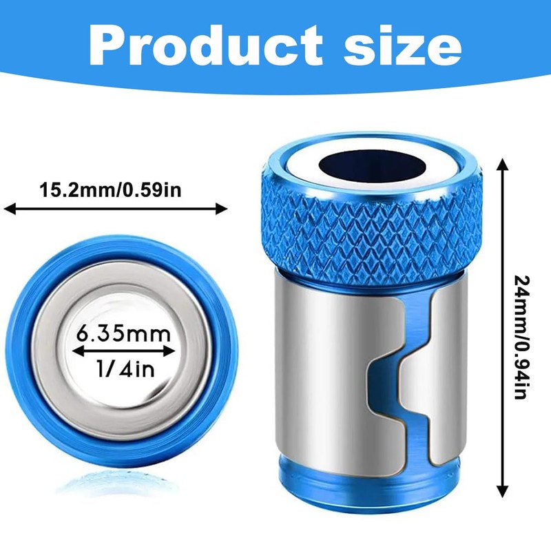Pack of 4 Powerful Magnetic Bit Holder, Magnetic Ring, Bit