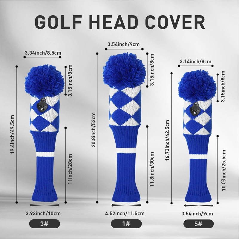Golf Club Head Covers - Golf Headcover Set Golf Head