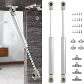 vrbabies 2 Pack 100N/22.5lb Gas Struts Spring Shocks Lid Support, 10 in Hydraulic Gas Strut Chest Hinges for Cabinet, Toy Box, Truck Door Shock Absorber Soft Closing Hinge Accessories for Toolbox
