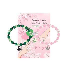 Cooluckday Movie Inspiration Crown Witch Hat Matching Bracelets for Women BFF Couples Bracelets Christmas Valentine's Day Gifts Friendship Matching Bracelets Jewelry