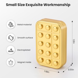 Fidget Slider Fidget Toy Metal Fidget Toy Adult Fidgets for Anxiety and Stress EDC Fidget Magnetic Fidget Toys Adults (Golden)