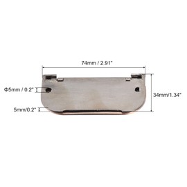 sourcing map Finger Flush Pull Handle 74x34x5mm Rectangle for Drawer Door Copper Tone 3pcs