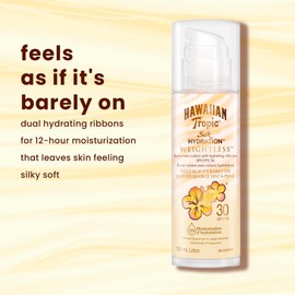 Hawaiian Tropic Silk Hydration Weightless Sunscreen Lotion with Air-Soft Texture, SPF50, 150 Milliliters