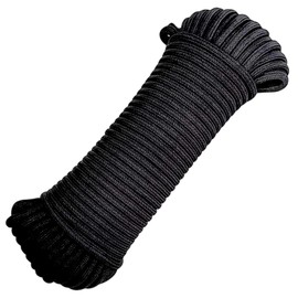 Black Paracord 550, 4mm Nylon Rope for Outdoor Activities, DIY Projects, and Emergency Situations, 31 Meter 7-Strand Parachute Cord