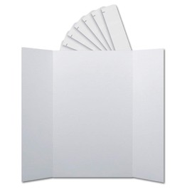 Flipside Products Corrugated Project Boards & Headers Set, 36" x 48", White, 24 Sets