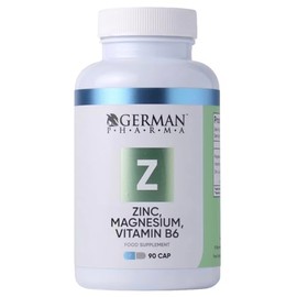 Zinc, Magnesium and Vitamin B6 – 90 Vegetarian Capsules – High Strength Formula for Recovery, Immunity & Electrolyte Balance – 1 Month Supply – Mineral Complex