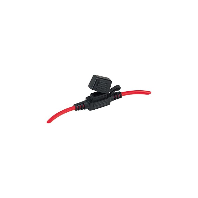 Narva in-Line Mini Blade Fuse Holder, Black/Red