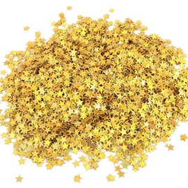 FONGKNOX 30g Star Sequins Confetti Gold Confetti 10mm Table Decorations Sprinkles Metallic Glitter Foil Confetti for Wedding Party Baby Shower Festival DIY Decorations