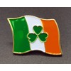 St Patrick's Day Ireland Irish Flag Clover Shamrock Pin Brooch
