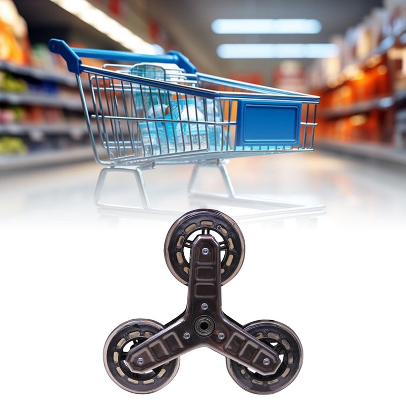 perfk Triangular Frame Wheel Trolley for Shopping Bags, Trolley