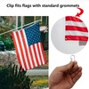 LYECUN 12Pcs Flag Pole Clip Snap Hooks, 304 Stainless Steel