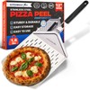 KitchenStar 12-inch Perforated Pizza Peel with Folding Handle - Stainless