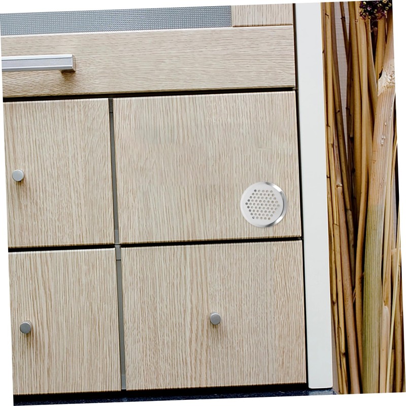 TEHAUX 20pcs Stainless Steel Round Vent Mesh for Cabinets Shoe