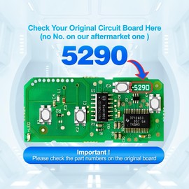Keylessbest Replacement for 2010 2011 2012 2013 2014 2015 2016 Smart Proximity Lexus RX350 RX450h GX460 LX570 CT200h GNE 5290 Board Key Fob HYQ14ACX 315MHz 4 Buttons