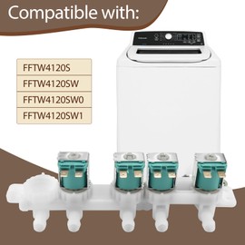 5304511334 Washer Water Inlet Valve Assembly Compatible with Frigidaire Washing Machine Water Inlet Valve FFTW4120S FFTW4120SW Replaces 33090115 5304536496 5304526580 5304536938