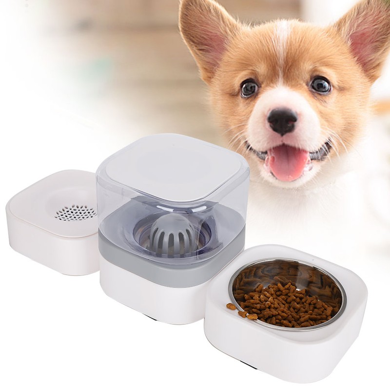 Pet Food Automatic Feeder With Water Dispenser Removable Washable Durable