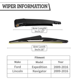 HODEE Rear Wiper Arm Blade Nut Set Replacement for Ford Expedition Lincoln Navigator 2009-2016,Rear Wiper Cover Accessories Assembly, Wiper Cap Set for Back Windshield Window