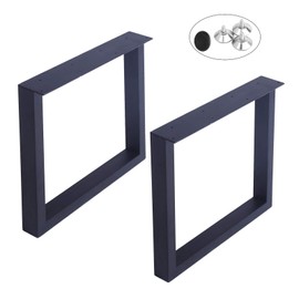 MBQQ Furniture Legs 15.7”Height 17.7”Wide Rustic Decory Square Tube Table Legs,Heavy Duty Metal Desk Legs,Dining Table Legs,Industrial Modern, DIY Iron Bench Legs