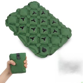 Inflatable Air Seat Cushion with Nanogrip Technology, Portable Travel Pressure Relief Pad for Office Chair, Camping, Long Flights, Anti-Slip Lightweight Design (Green)