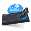 OREI HDMI Switcher 4 in 1 Out with Quad Screen