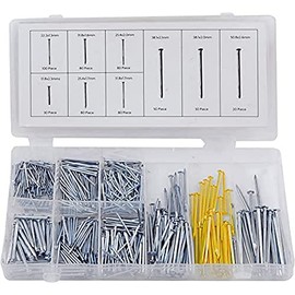 Rolson 61293 550 pc Nail Assortment, Silver