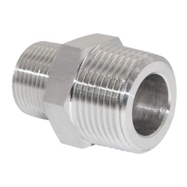 JoyTube Reducing Hex Nipple, 3/8" x 1/4" Male NPT Threaded Reducing Nipple Fitting, 304 Stainless Steel Pipe Fitting