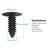 7mm 100 Pcs Auto Car Fender & Bumper Shield Fastener