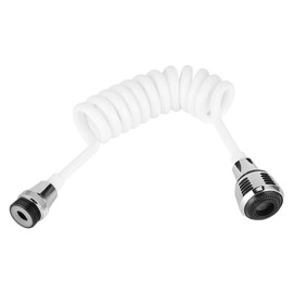 Kitchen Faucet Extender Hose, Hose for Sink Faucet Portable Retractable Water Tap Sprayer Attachment for Household (White)