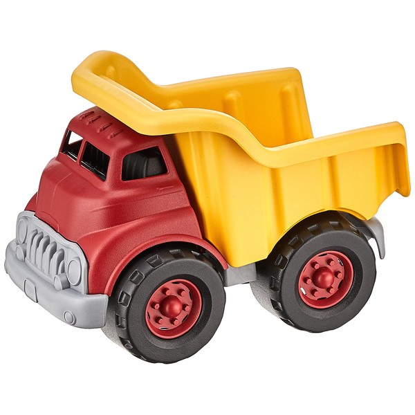 Green Toys Dump Truck, Red/Yellow CB - Pretend Play, Motor Skills, Kids Toy Vehicle. No BPA, phthalates, PVC. Dishwasher Safe, Recycled Plastic, Made in USA.