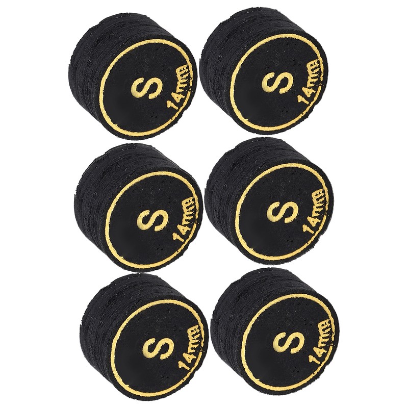 6pcs Pool Cue Tips Professional Multi Layers Billiard Pool Cue