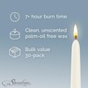 Stonebriar Tall 10" White Unscented 30 Count Taper Candles, 7