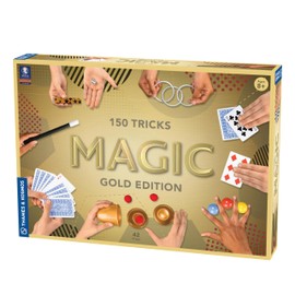 Thames & Kosmos Magic: Gold Edition | Playset with 150 Tricks | 96 Page Full Color Instruction Manual | 42 Props | Video Tutorials | Fun for Kids 8+