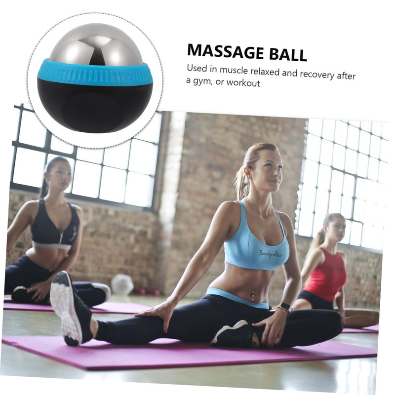 OATIPHO Stainless Steel Massage Ball with Storage Bag Handheld Muscle