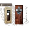 WoodEffex Bottle Opener Magnetic Cap Catcher - Handmade Walnut w/Brushed