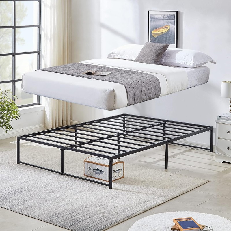 VECELO 16" Metal Platform Bed Frame/Mattress Foundation/No Box Spring Needed
