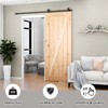CCJH 5FT Sliding Barn Door Hardware Kit, Heavy Duty, Smoothly