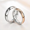 Tidefire Stainless Steel Love Friendship Ring for Men Women Titanium
