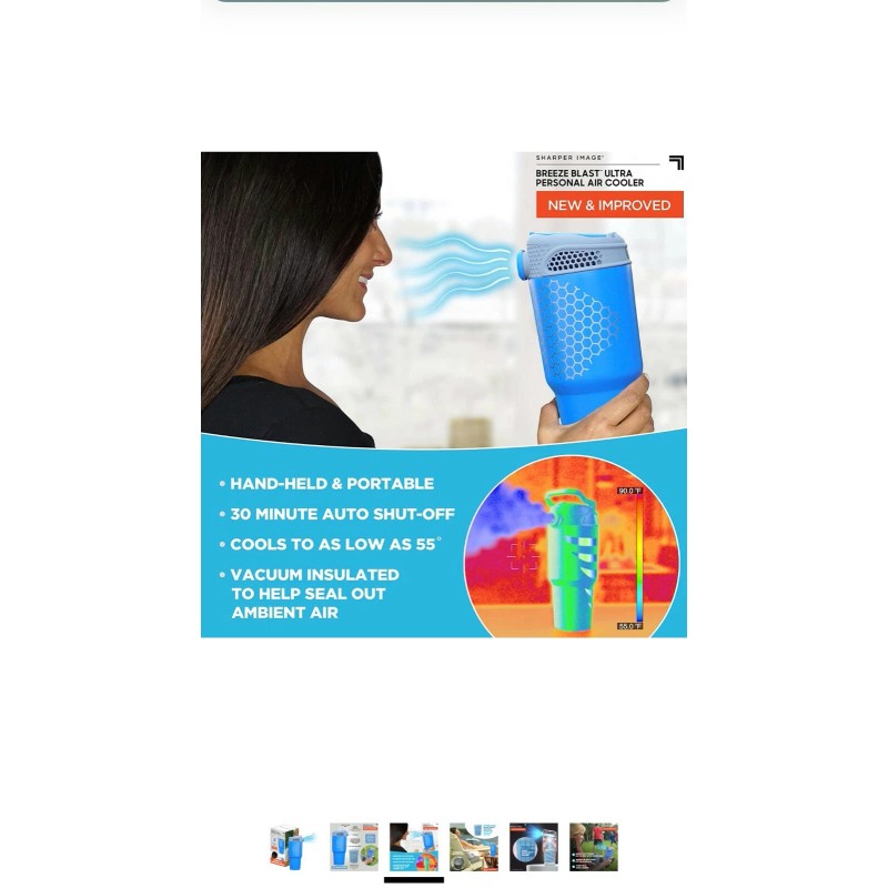 Sharper Image breeze blast personal air cooler by sharper image