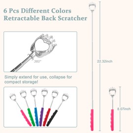 HOFASON Christmas Gifts for Women Men Kids, 6 Pack Love Back Scratcher, Stocking Stuffers for Women Men Adults, White Elephant Gifts for Adults, Prizes for Adult Birthday Gift for Mom Dad Wife Husband