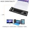 Wireless Silicone Keyboard Foldable Rollup Flexible Keyboard Full Size 107