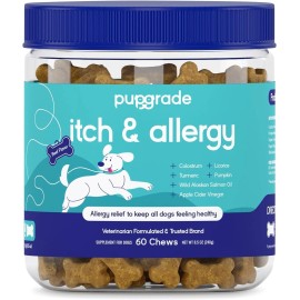 PupGrade Itch & Allergy Chews – Immune & Anti-Itch Support – 60 Soft Chews