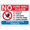 V Safety No Access Symbol: No Junk Mail Please, No